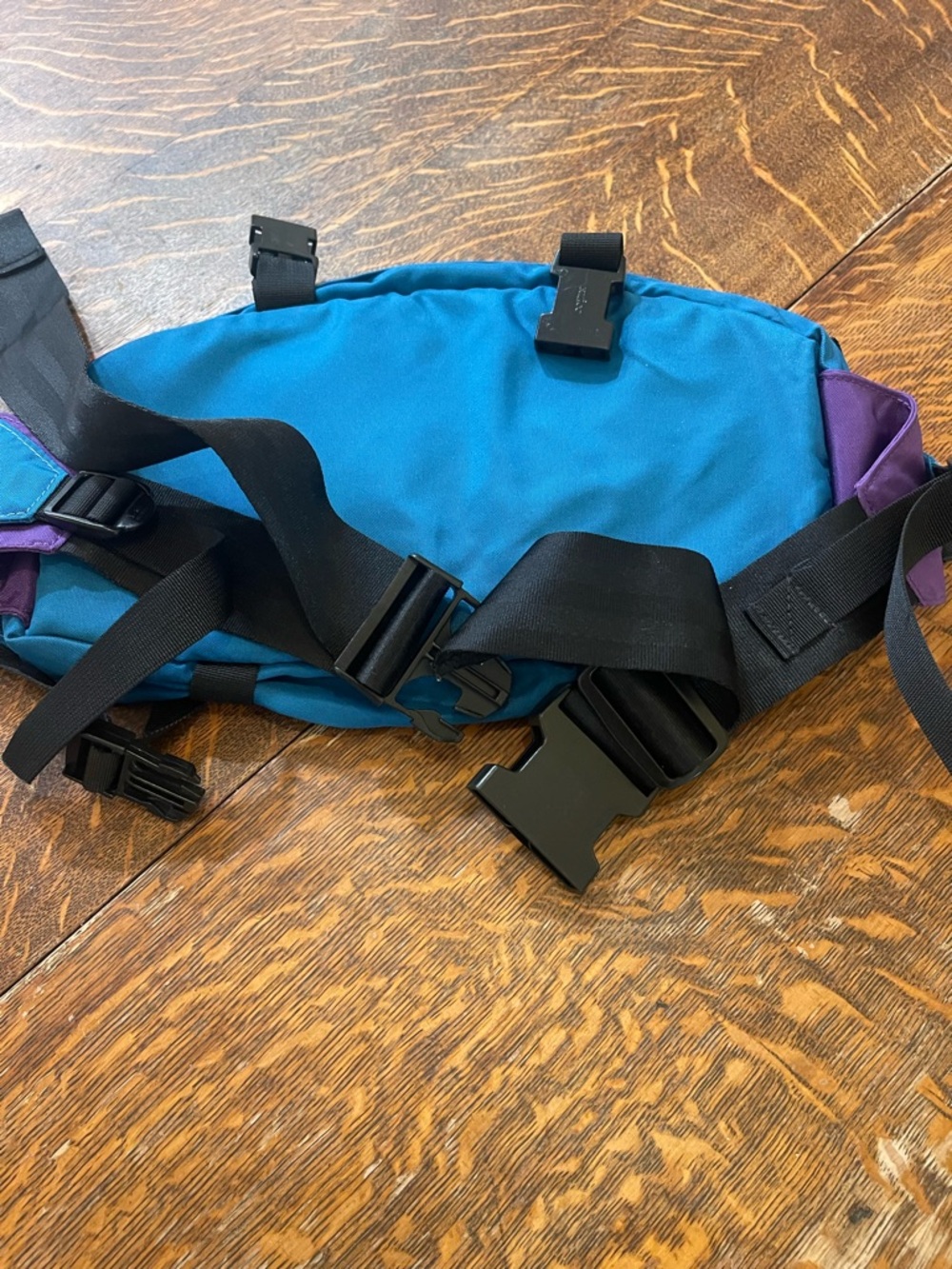 Vintage 90’s Lowe Alpine Teal and Purple Belt Bag with Dual Buckles - Picture 4 of 4